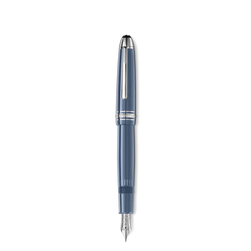 Montblanc stilografica Meisterstück Glacier LeGrand blu punta M 129393