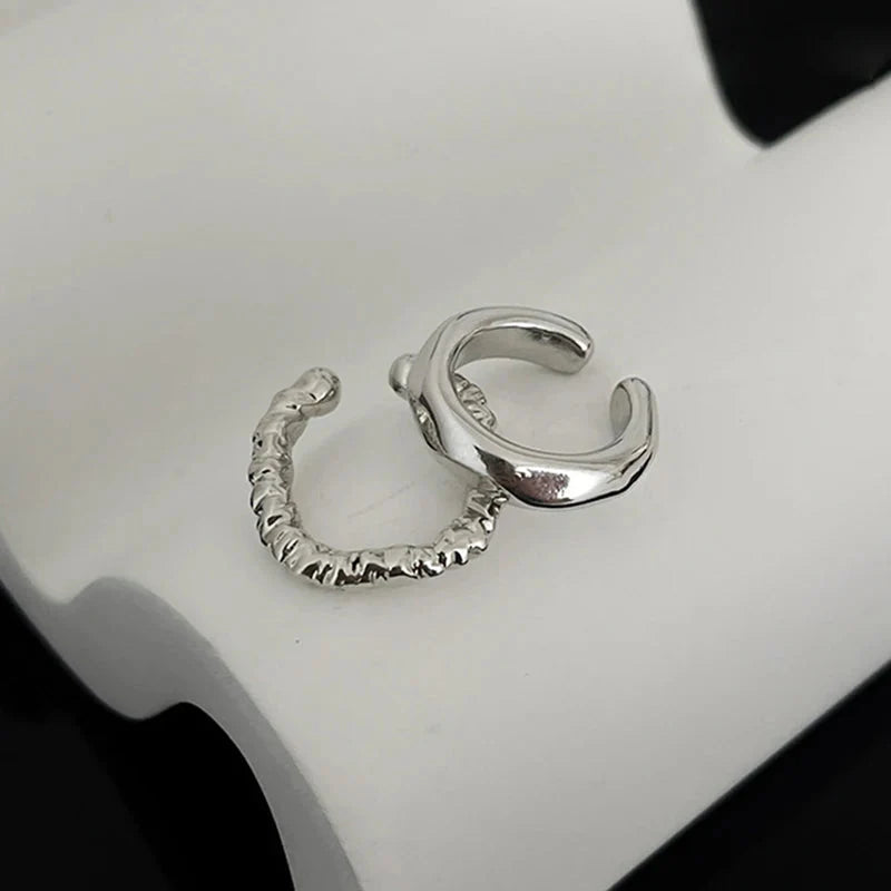 Boucles d'oreilles Punk géométriques irrégulières pour femmes, boucles d'oreilles manchette, clip d'oreille en métal, fausse boucle d'oreille cartilage, bijoux de mode pour fête