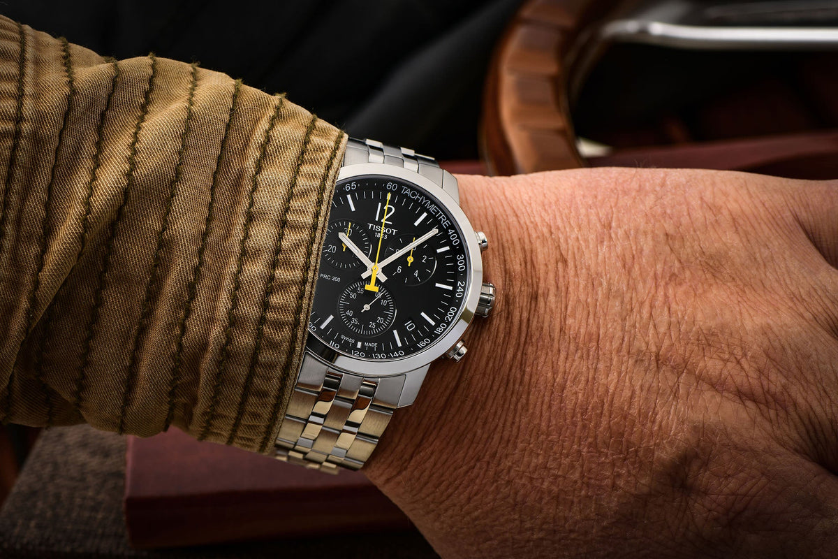 Tissot PRC 200 – Chronograph Quartz Swiss Made, Black Dial, 43mm – T114.417.11.057.00