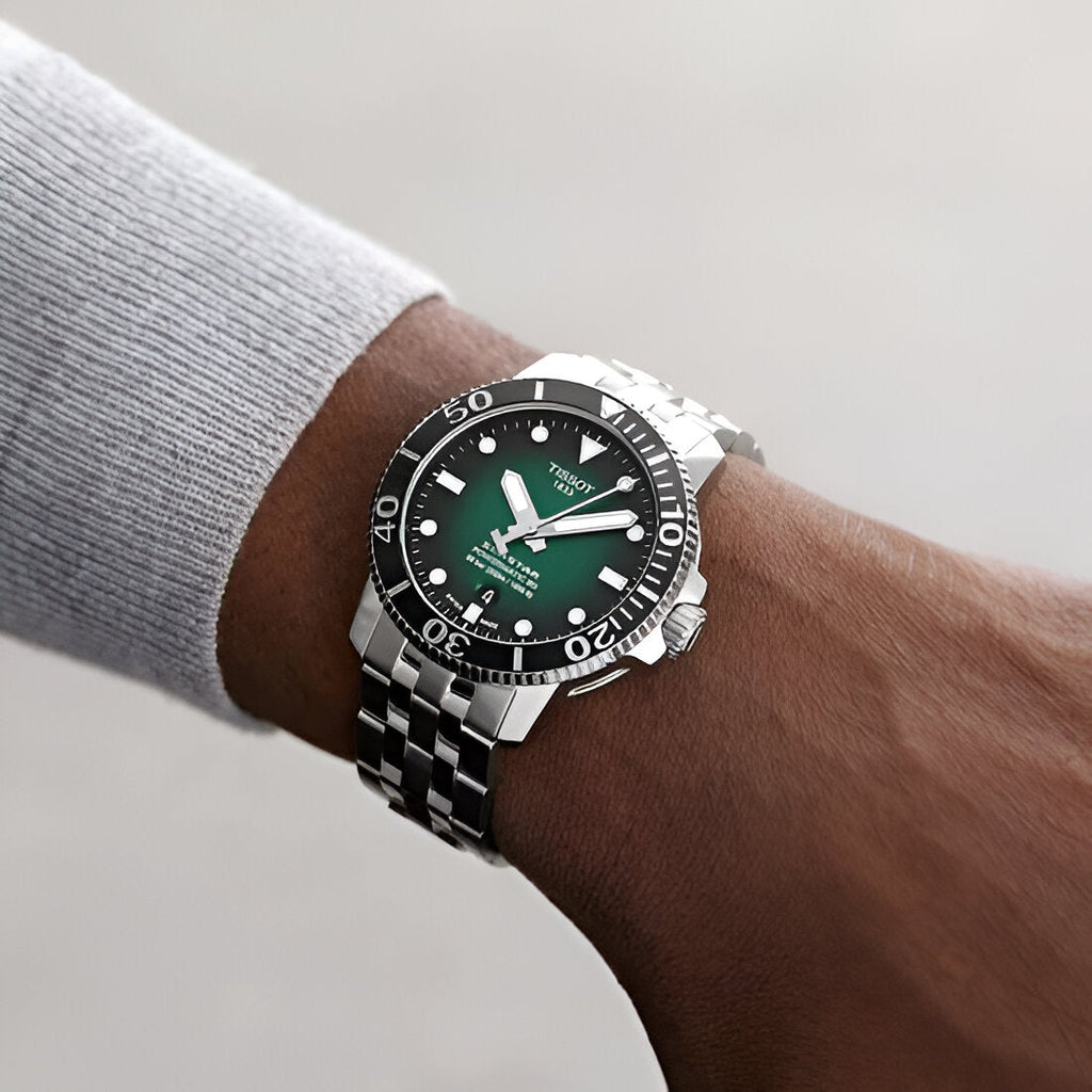 Tissot Seastar 1000 Powermatic 80 – Automatico Swiss Made, verde, 43mm – Cod. T120.407.11.091.01