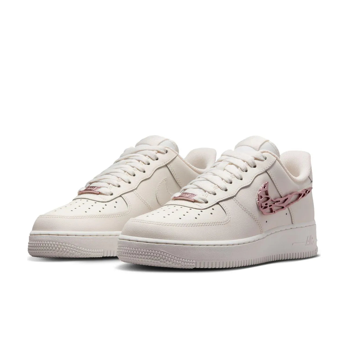 Nike Air Force 1 Low Liquid Metal Swoosh Metallic Rose Gold
