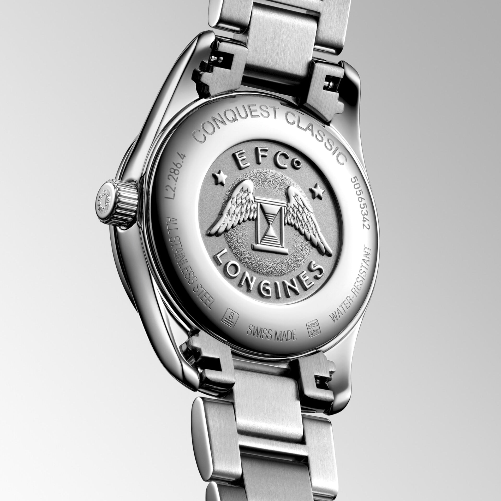 Longines orologio Conquest Classic 29mm madreperla diamanti quarzo acciaio L2.286.4.87.6