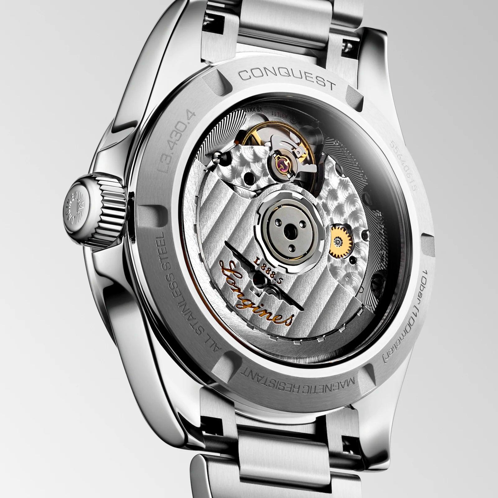 Longines orologio Conquest 2023 34mm argento automatico acciaio L3.430.4.72.6