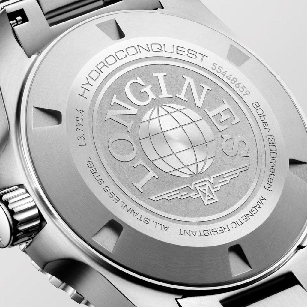 Longines orologio Hydroconquest GMT 41mm blu automatico acciaio L3.790.4.96.6