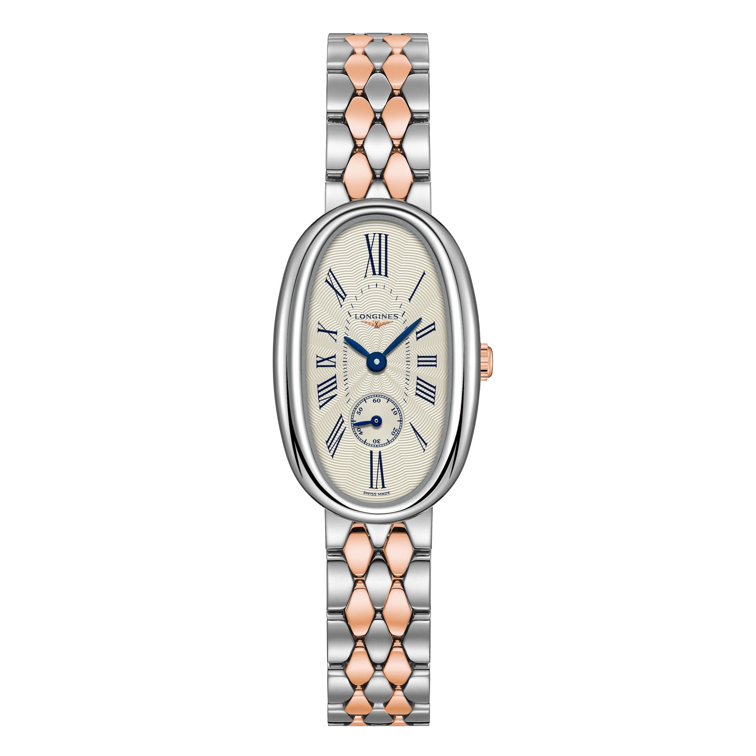 Longines orologio Longines Symphonette 21.90x34.00mm argento quarzo acciaio oro 18kt L2.306.5.71.7
