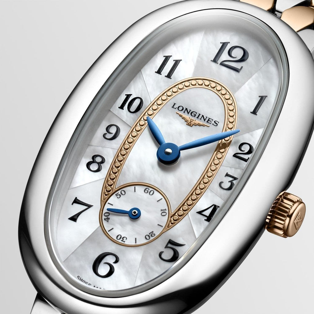 Longines orologio Longines Symphonette 21.90x34.00mm madreperla quarzo acciaio e oro 18kt L2.306.5.83.7