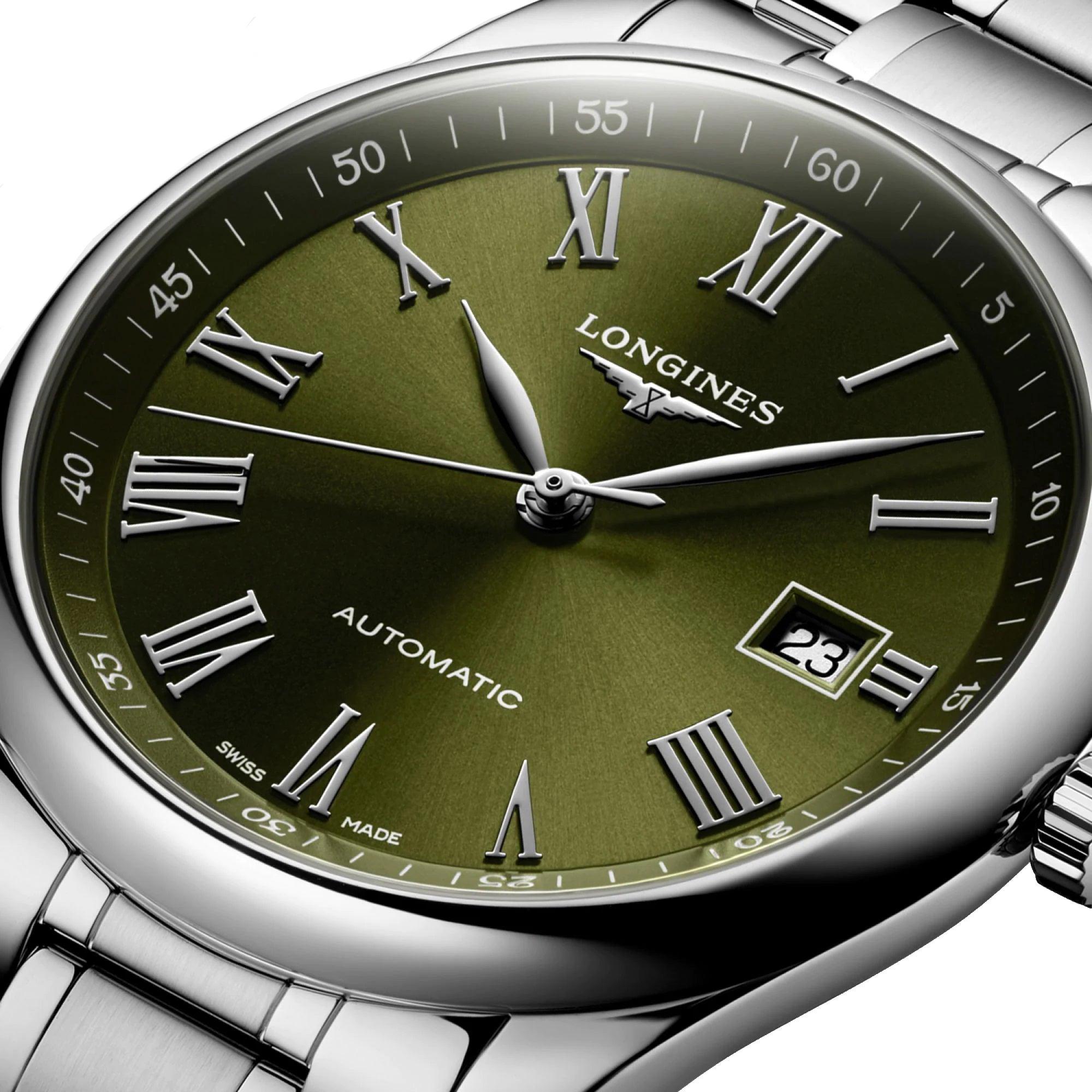 Longines orologio Master Collection 40mm verde automatico acciaio L2.793.4.09.6