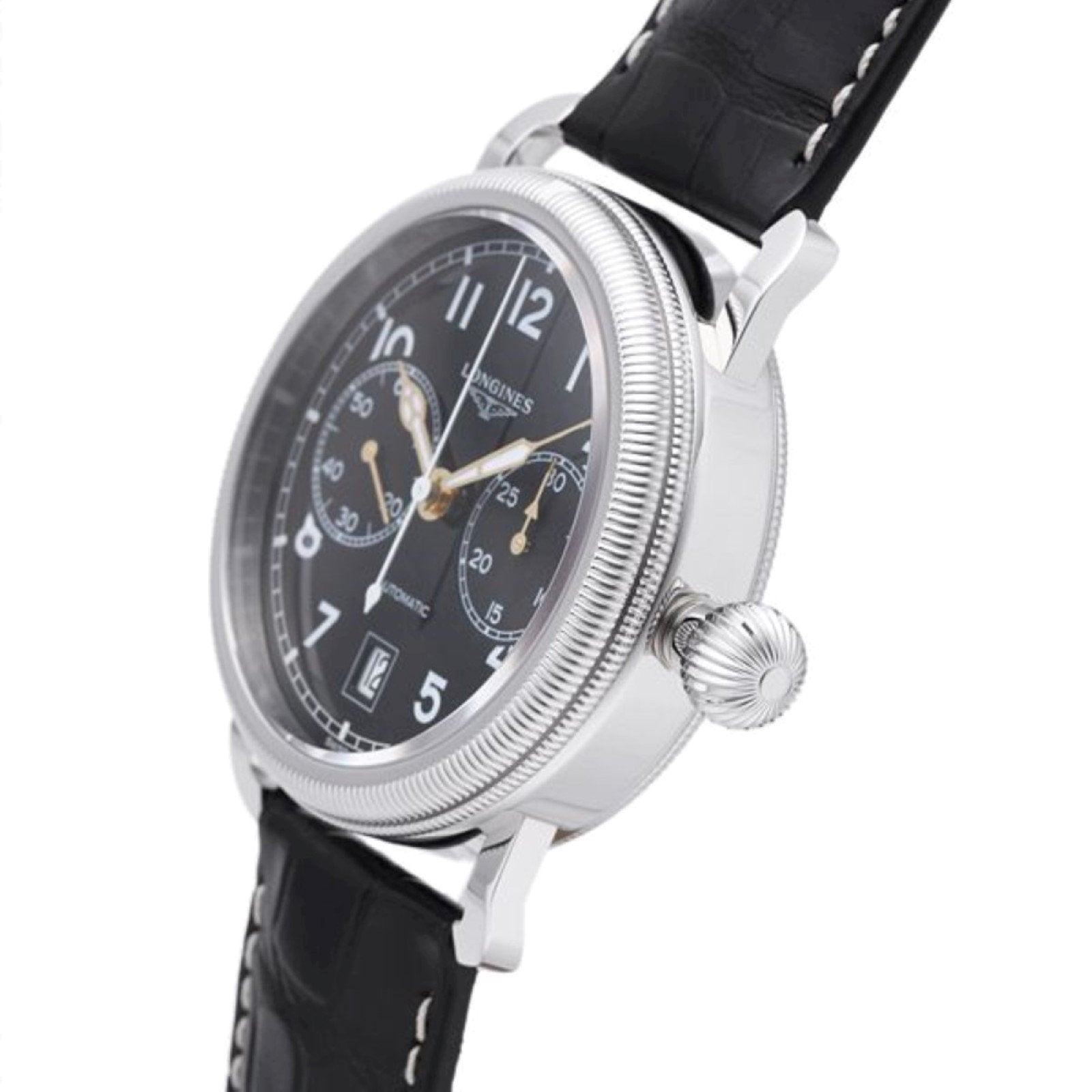 Longines orologio uomo Heritage Avigation Oversize Crown Chronograph 41mm automatico L2.783.4.53.2