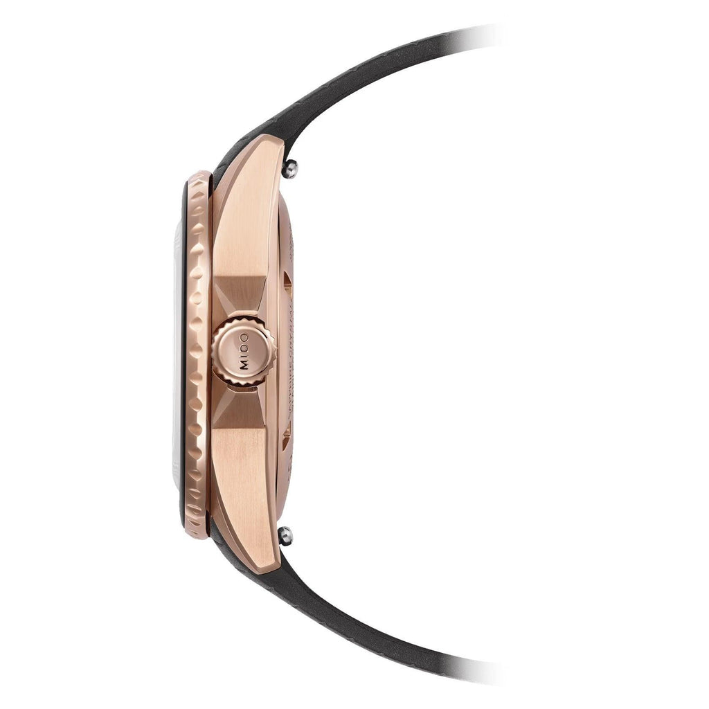 Mido orologio Ocean Star Lady 36,5mm nero automatico acciaio finitura PVD oro rosa M026.207.37.056.00