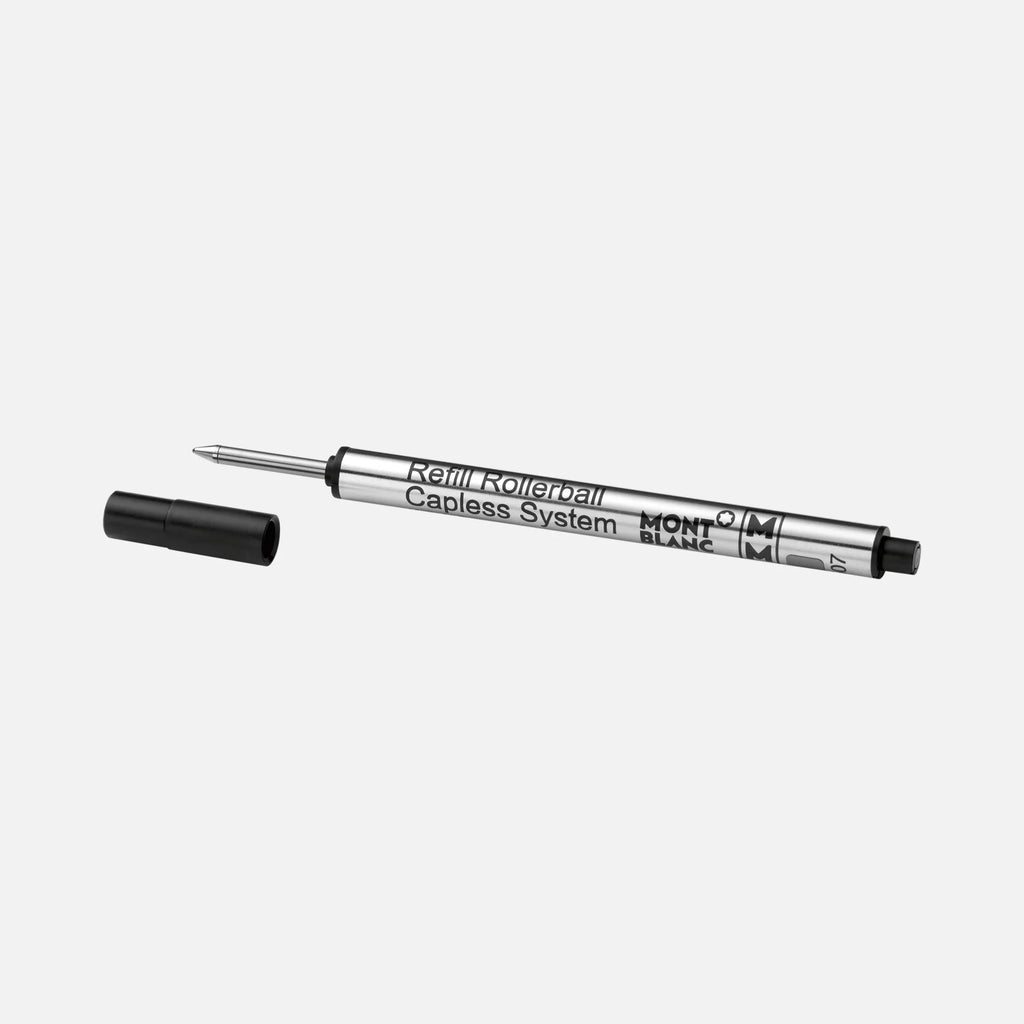 Montblanc 1 refill per roller sistema senza cappuccio medio nero  Mystery Black punta M 128242