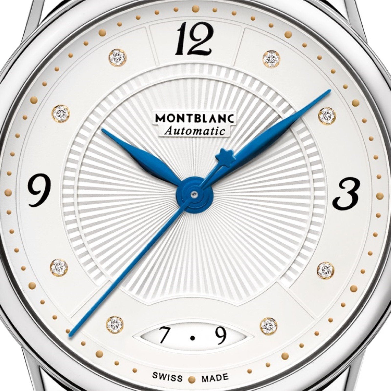 Montblanc orologio Bohème Date 37mm bianco automatico acciaio 114733