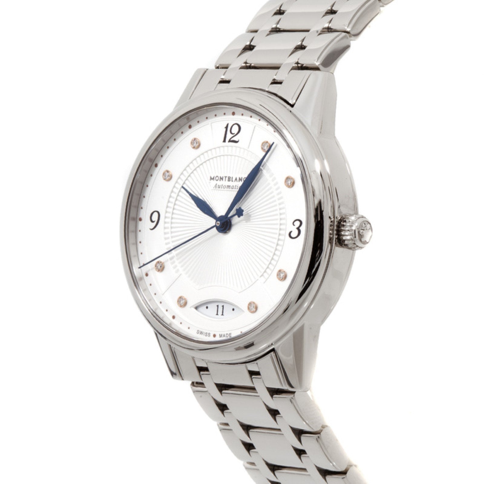Montblanc orologio Bohème Date 37mm bianco automatico acciaio 114733