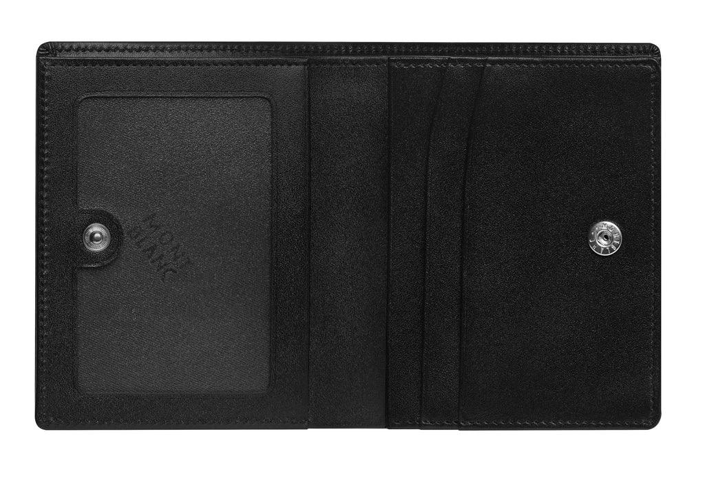 Montblanc porta biglietti da visita con scomparto banconote e tasca a vista Meisterstück nero 130085