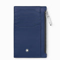 Montblanc porta carte 8 scomparti con cerniera Meisterstück blu 131698