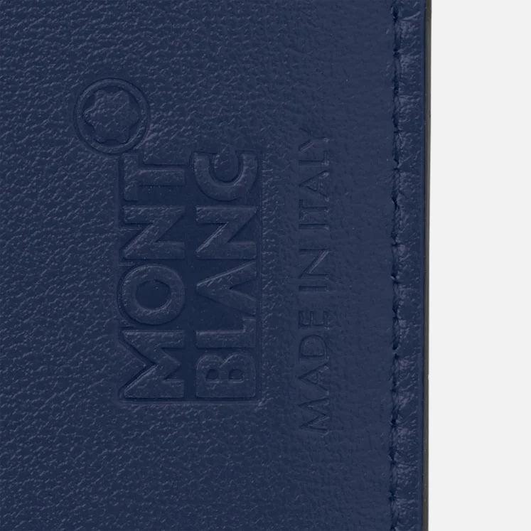 Montblanc porta carte 8 scomparti con cerniera Meisterstück blu 131698
