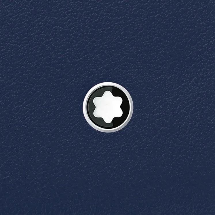 Montblanc porta carte 8 scomparti con cerniera Meisterstück blu 131698