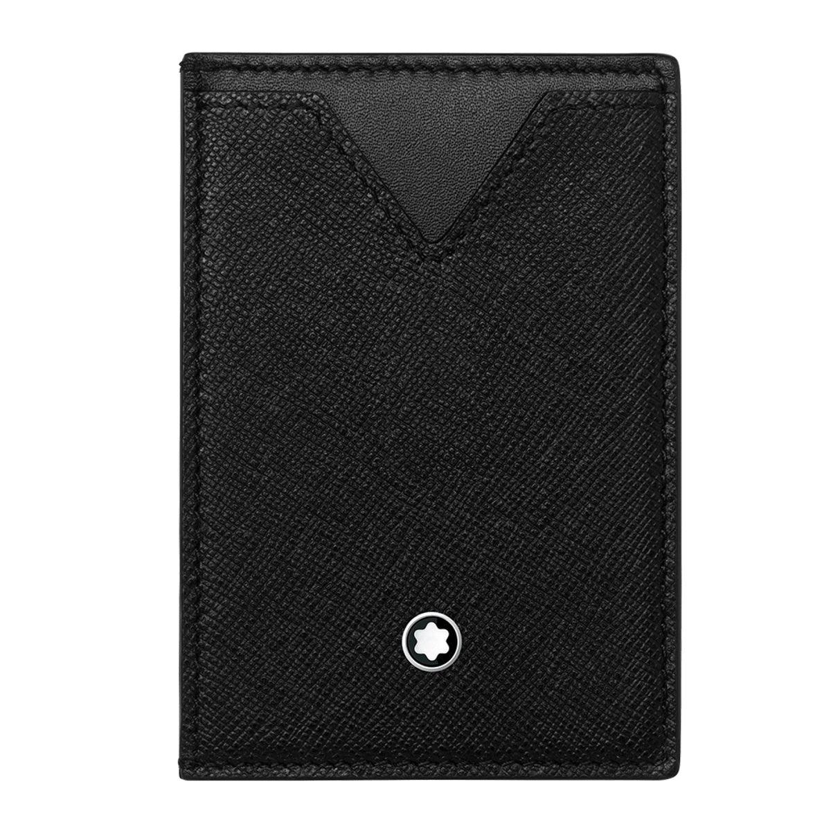 Montblanc porta carte di credito tascabile 3 scomparti Montblanc Sartorial nero 128582