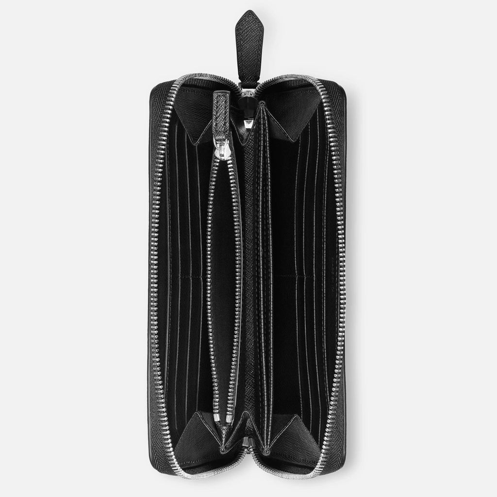 Montblanc portafoglio 12 scomparti con cerniera completa Montblanc Sartorial nero 130319