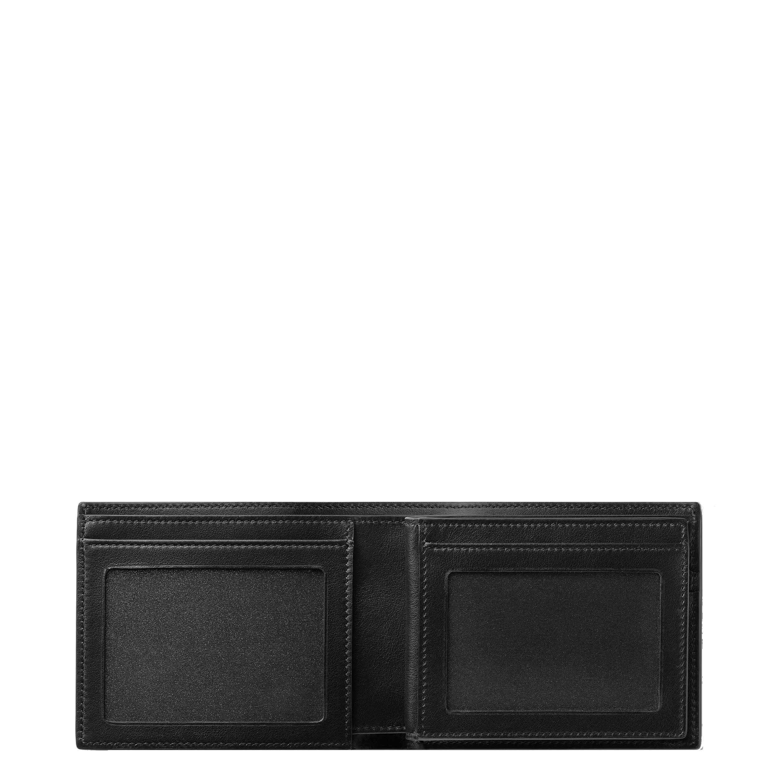 Montblanc portafoglio 6 Scomparti Meisterstück 4810 con 2 tasche trasparenti nero 130926
