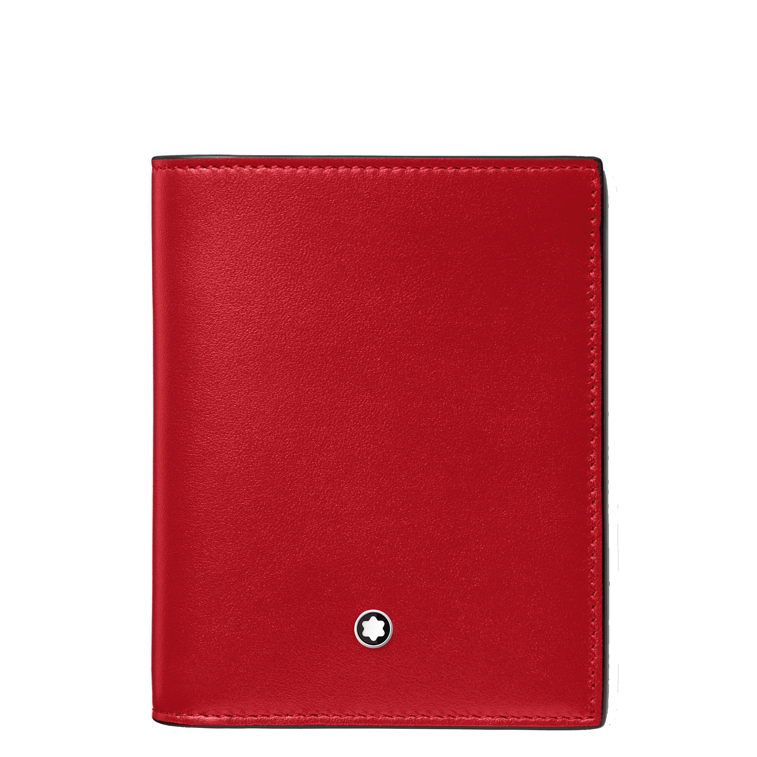 Montblanc portafoglio compatto Meisterstück 6 scomparti nero/rosso 129679