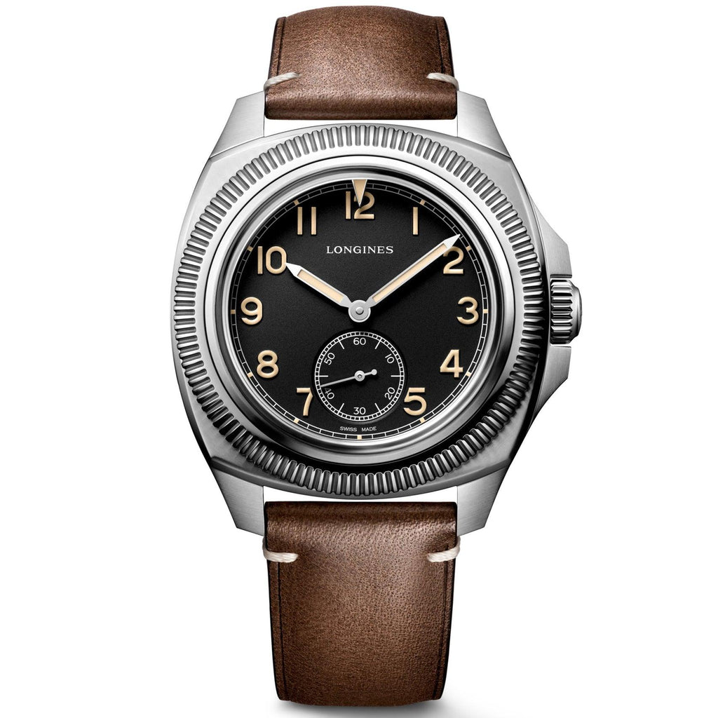 Longines orologio Pilot Majetek Box Edition 43mm nero automatico acciaio L2.838.4.53.9