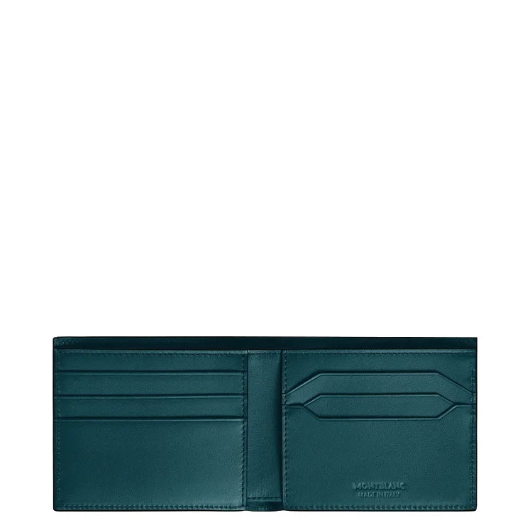 Montblanc portafoglio 6 scomparti Meisterstück blu cipro 198800