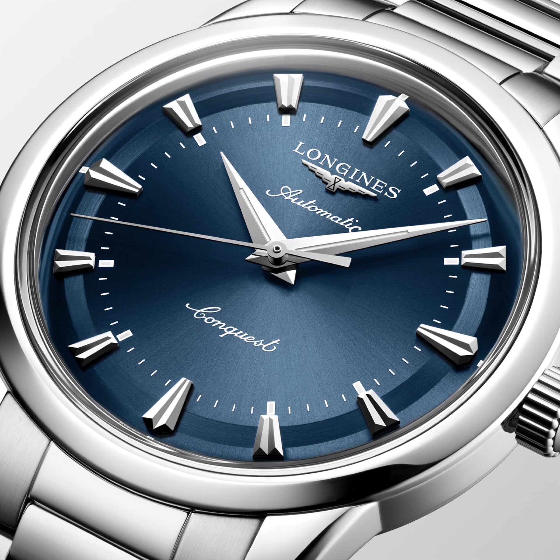 Longines orologio Heritage 40mm blu acciaio automatico L1.650.4.92.6