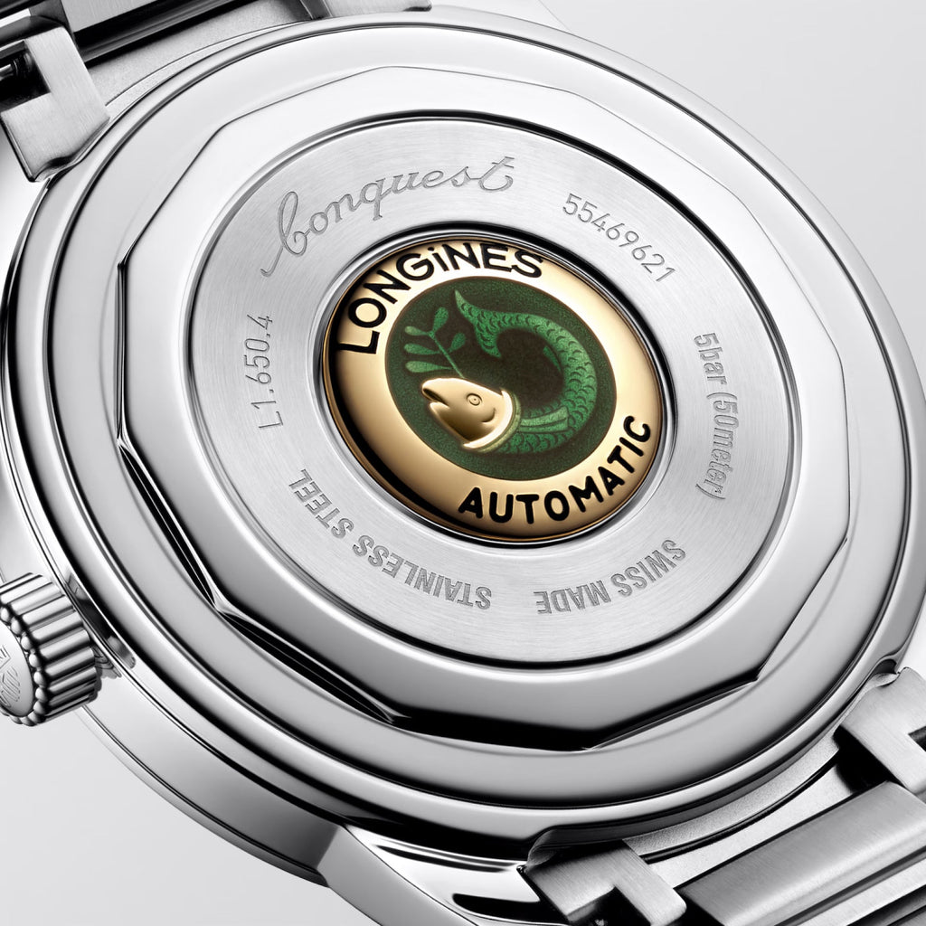 Longines orologio Heritage 40mm blu acciaio automatico L1.650.4.92.6